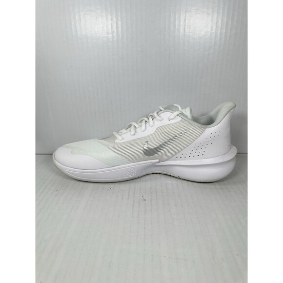 Size 10.5 Nike Precision VII Basketball Shoe White Smoke Grey Men FN4322-100 NEW main image 7
